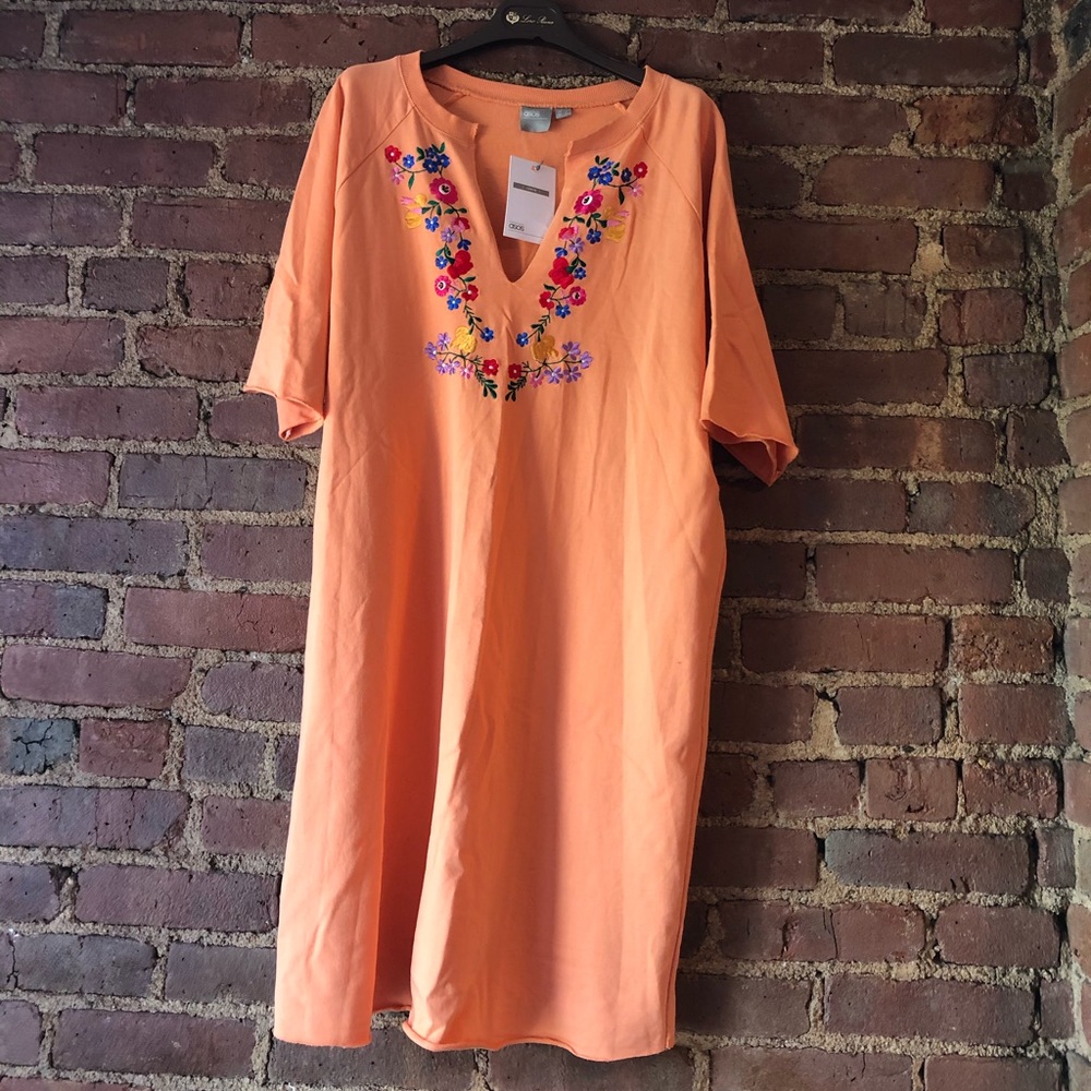 ASOS Curve Embroidered Dress Size 12